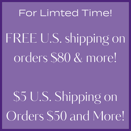 Limited Time! FREE U.S. shipping on $80+ orders, $5 U.S. shipping on $50+ orders!