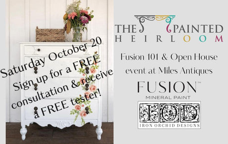 Fusion 101, Paint Your Piece Consultation & Open House this Saturday, 20 October!