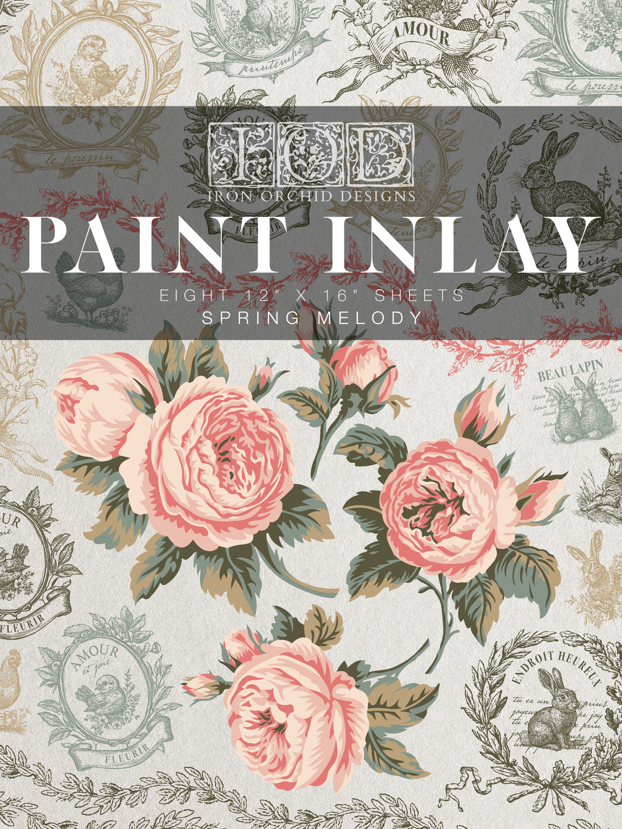 Spring Melody Paint Inlay by IOD - Iron Orchid Designs