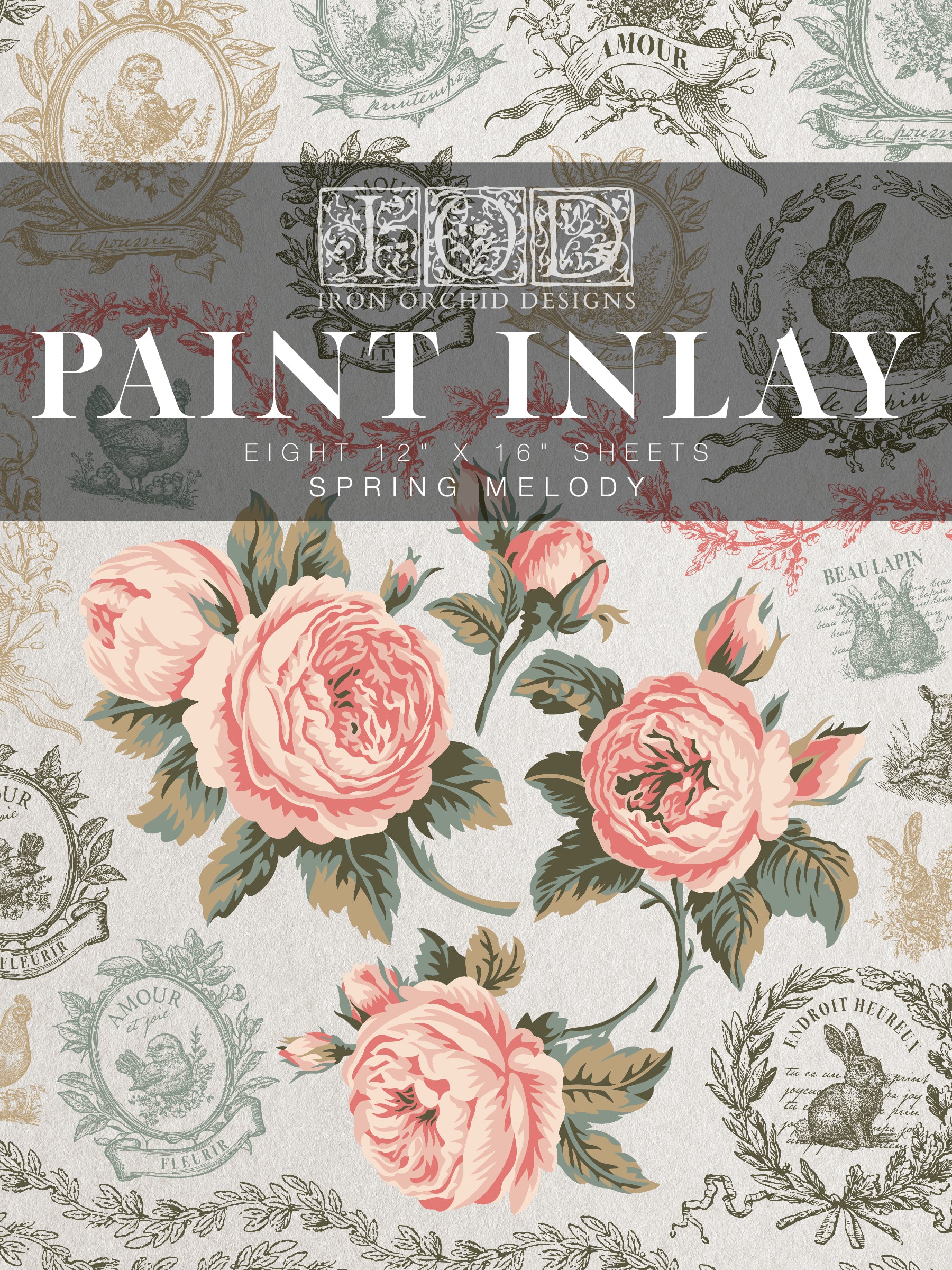 Spring Melody Paint Inlay by IOD - Iron Orchid Designs