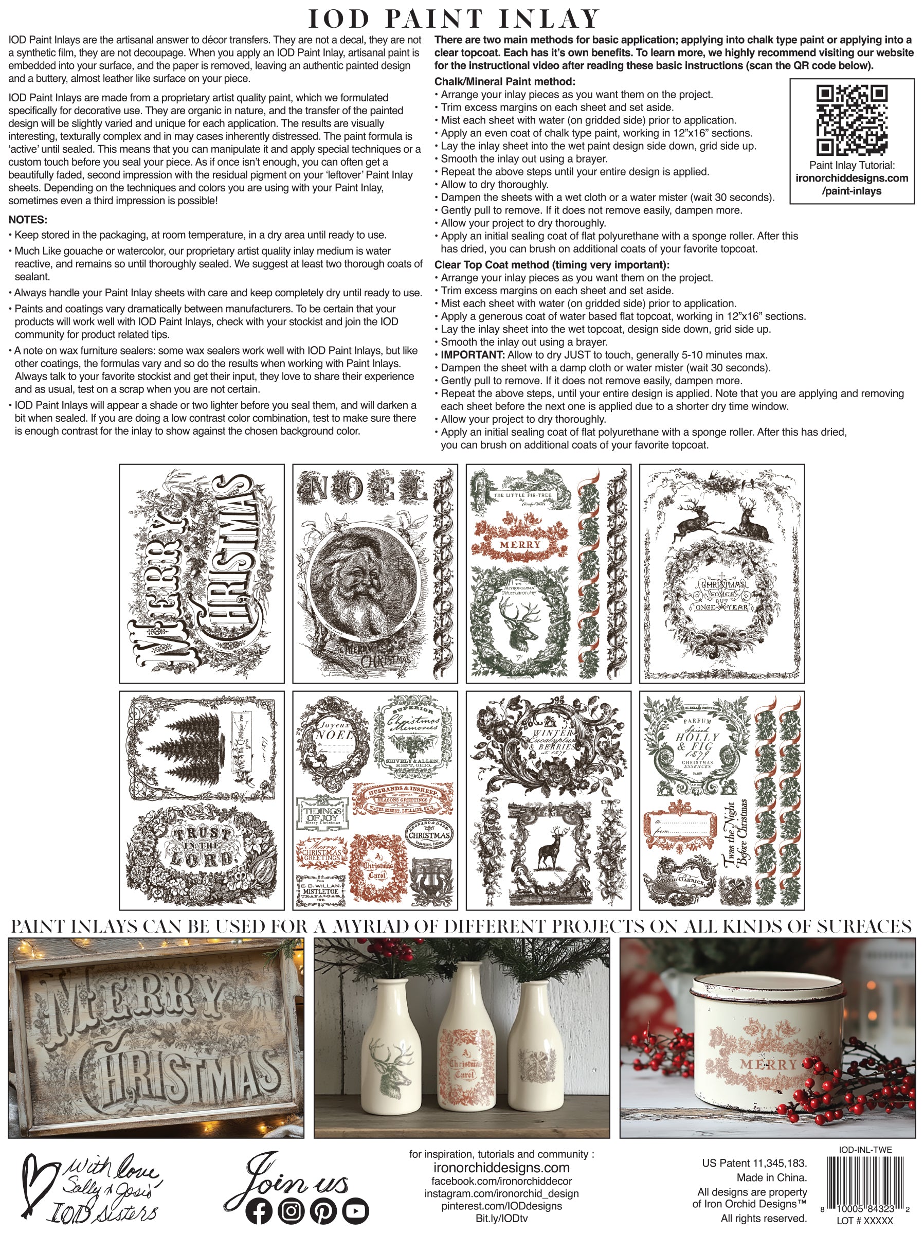 Twelfth Night Paint Inlay (2025 Limited Release) by IOD - Iron Orchid Designs