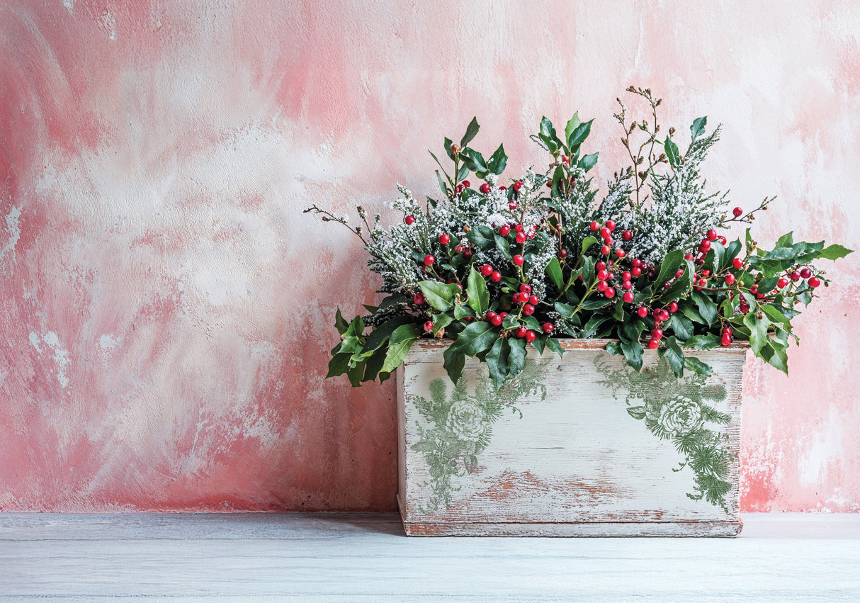 Holly & Pine Stamp (2025 Limited Release) by IOD - Iron Orchid Designs