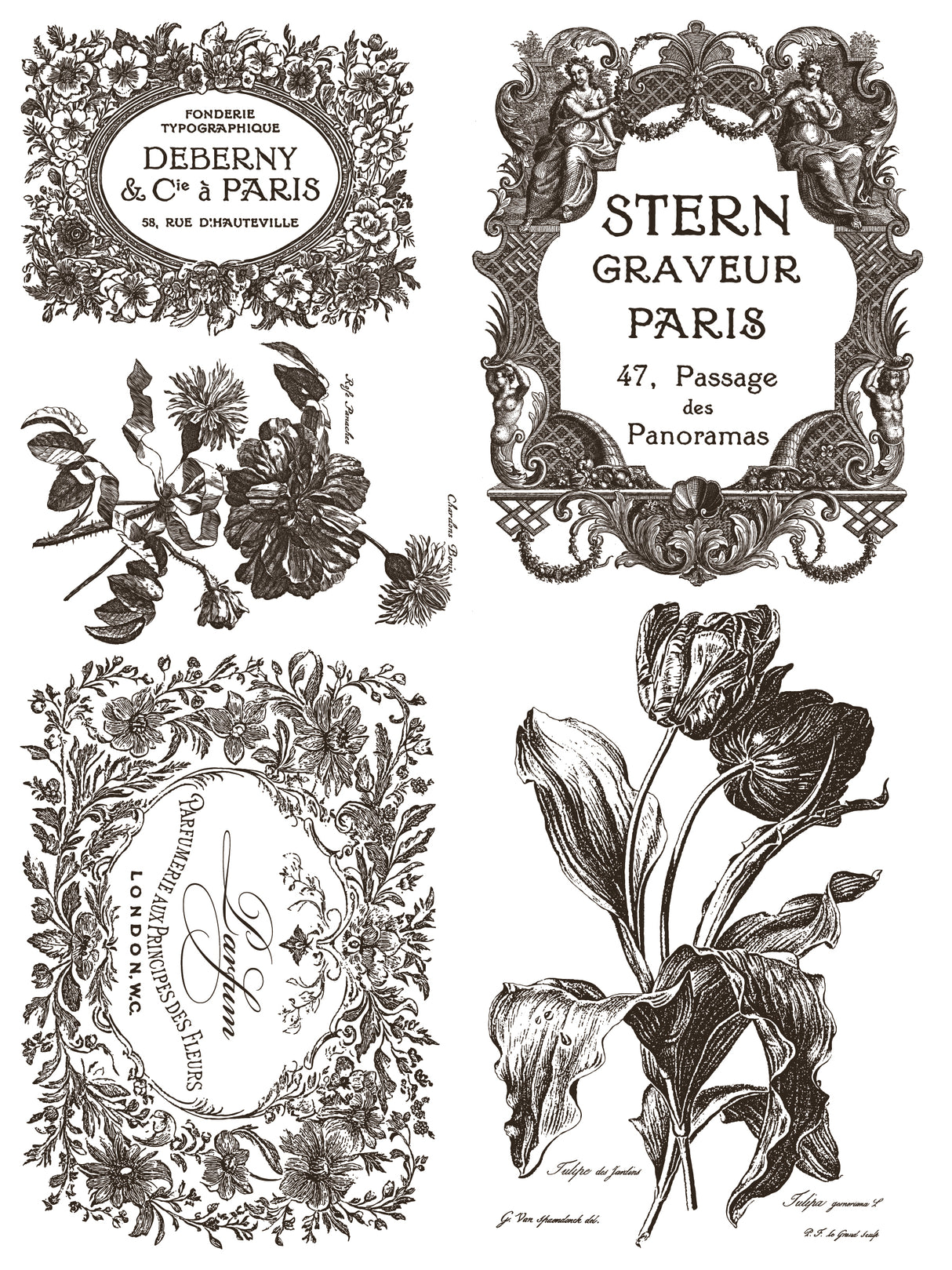 Floriography Paint Inlay by IOD - Iron Orchid Designs