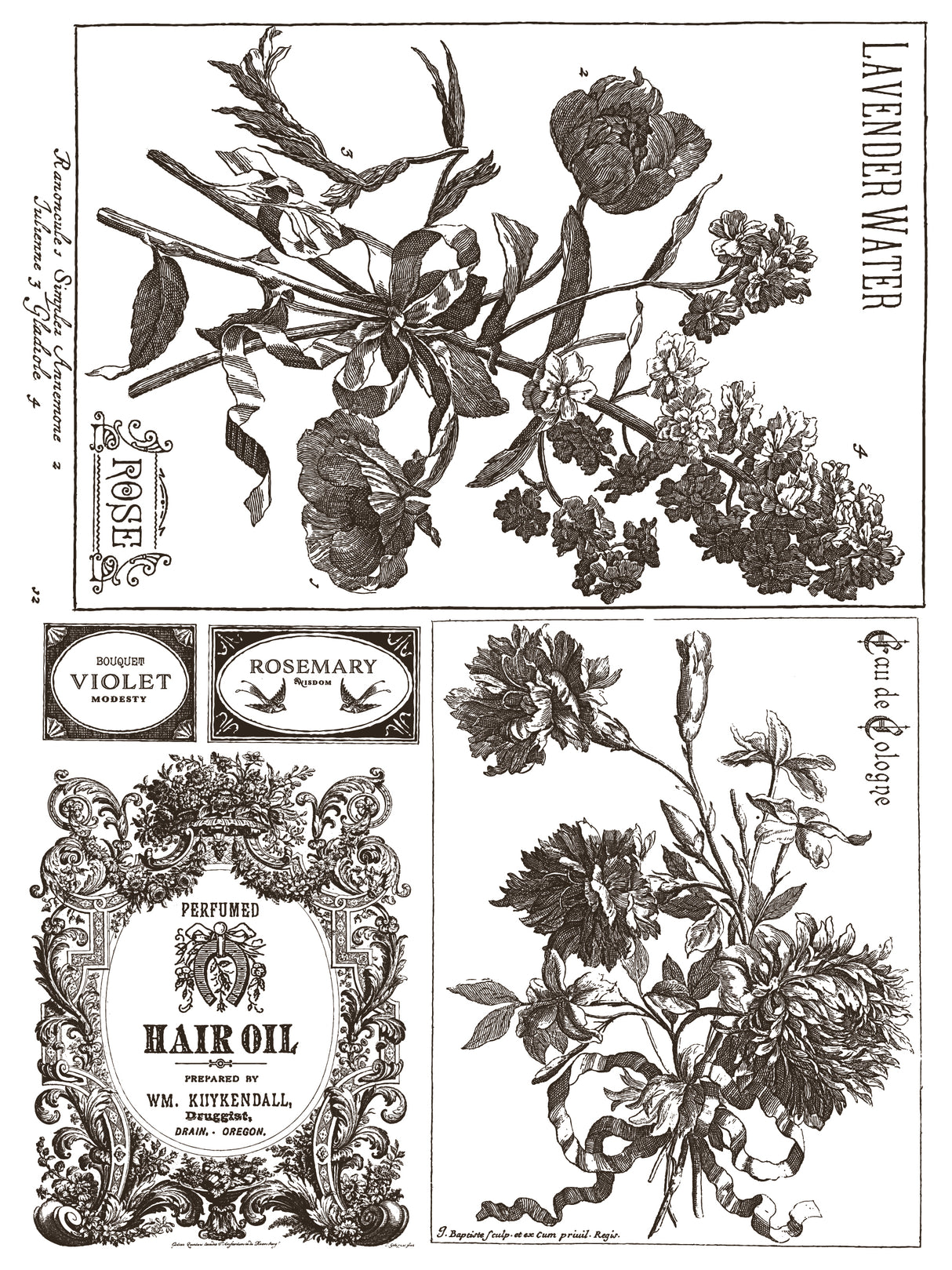 Floriography Paint Inlay by IOD - Iron Orchid Designs