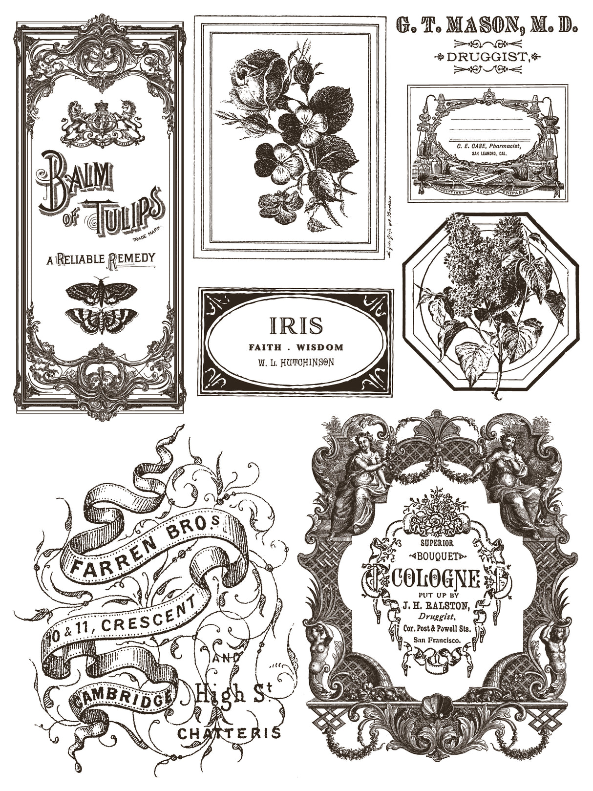 Floriography Paint Inlay by IOD - Iron Orchid Designs