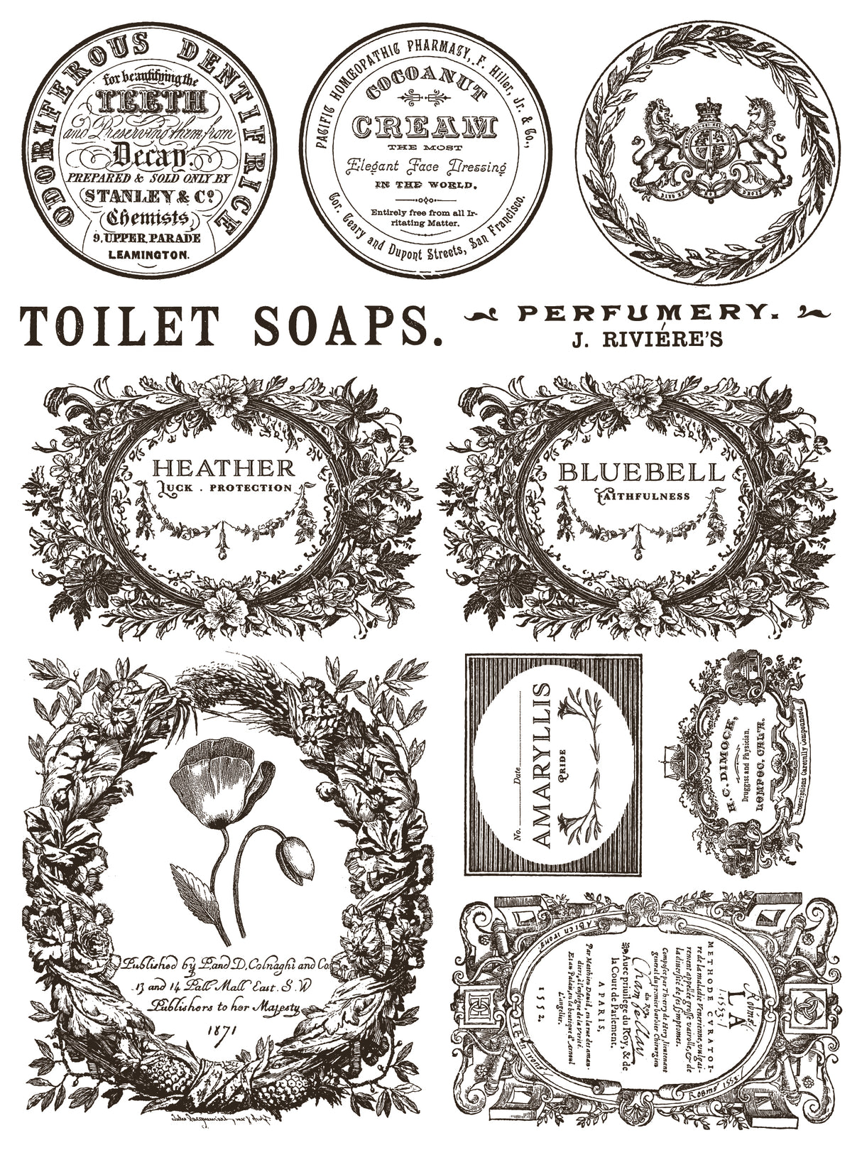 Floriography Paint Inlay by IOD - Iron Orchid Designs