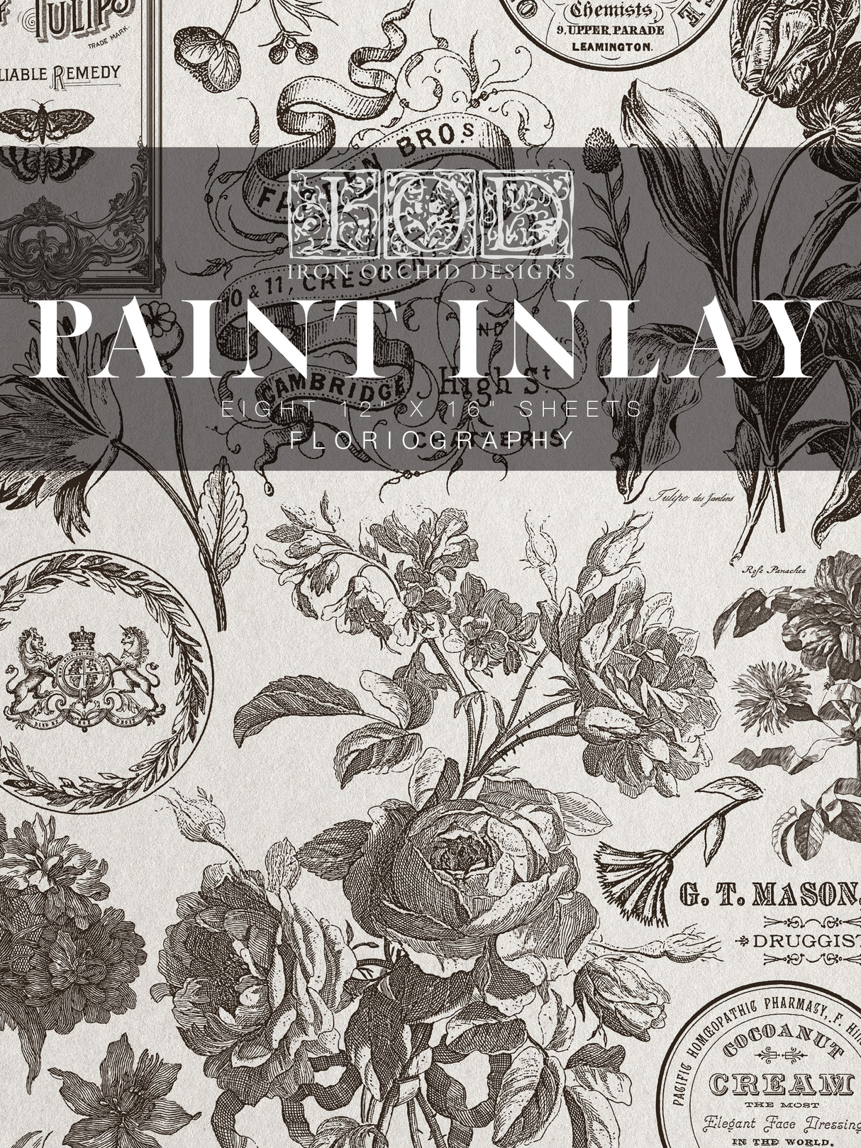 Floriography Paint Inlay by IOD - Iron Orchid Designs