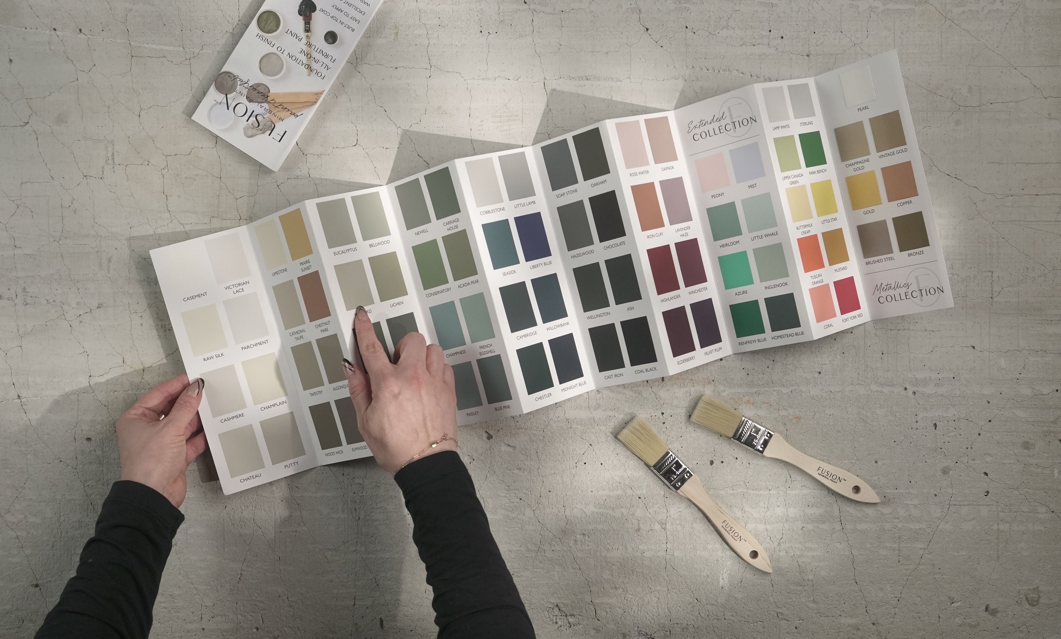 Fusion Mineral Paint True to Color Card with Real Paint Chips (Includes 2024 Colors)
