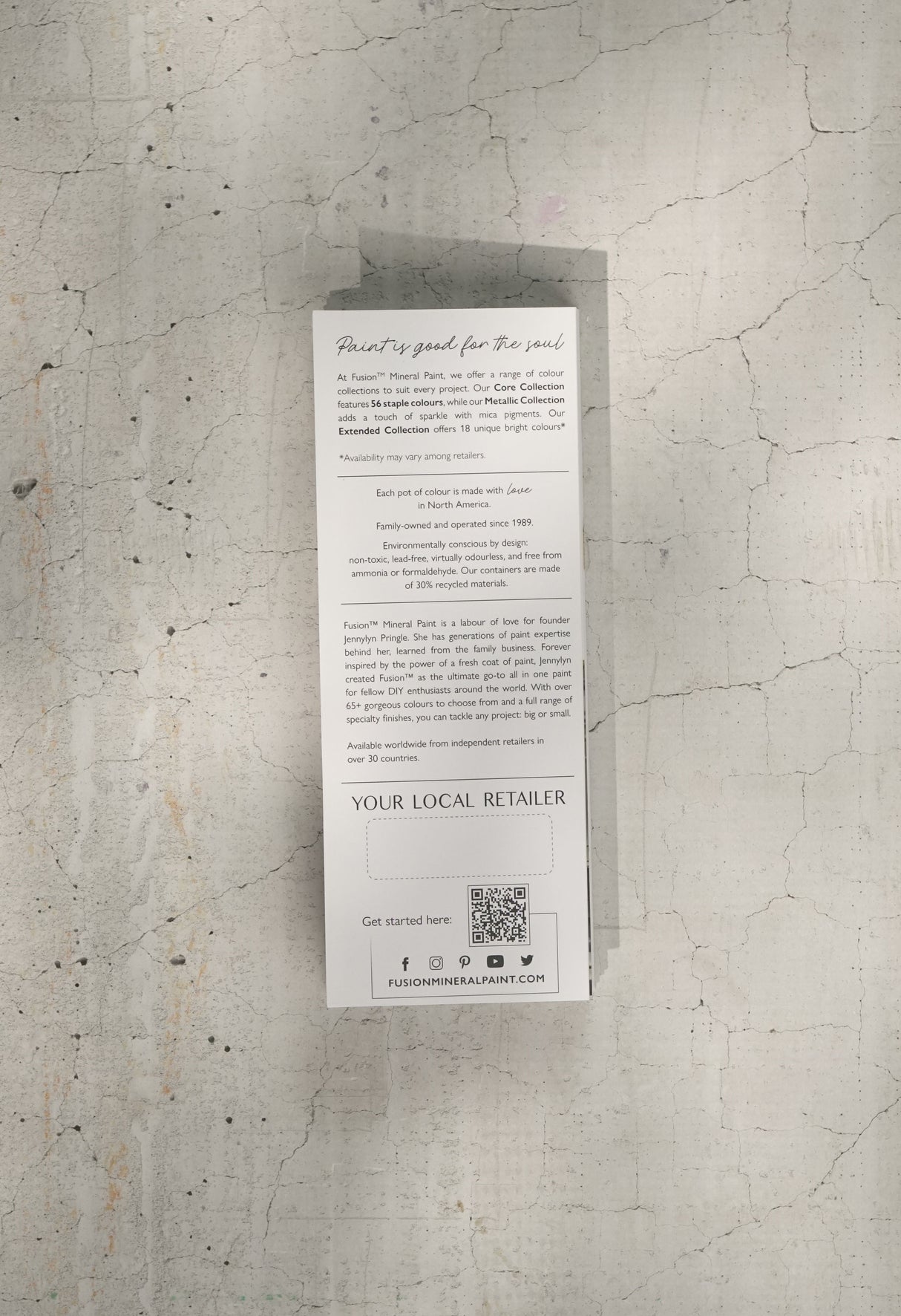 Fusion Mineral Paint True to Color Card with Real Paint Chips (Includes 2024 Colors)