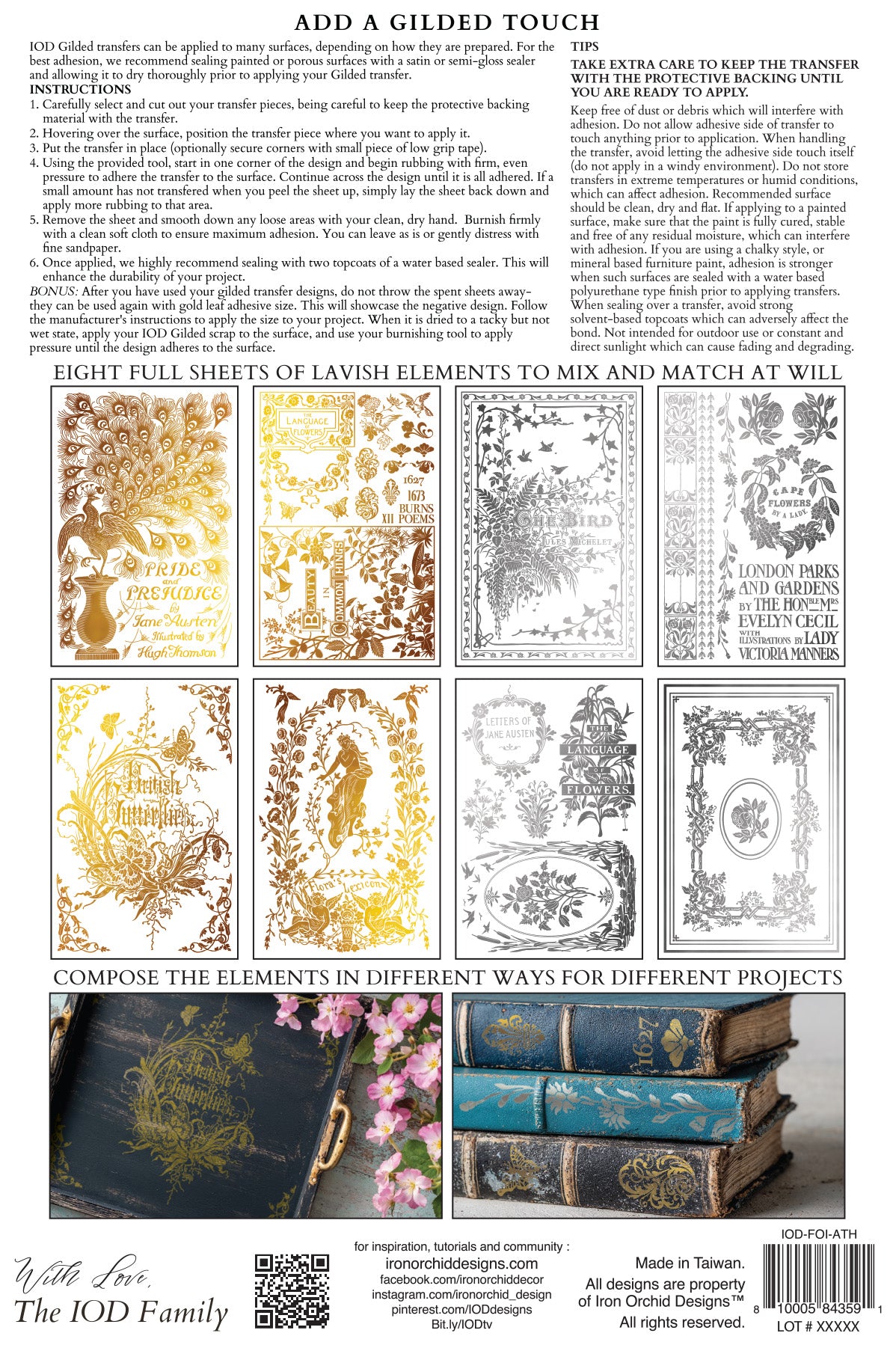 Athenaeum Transfer by IOD - Iron Orchid Designs