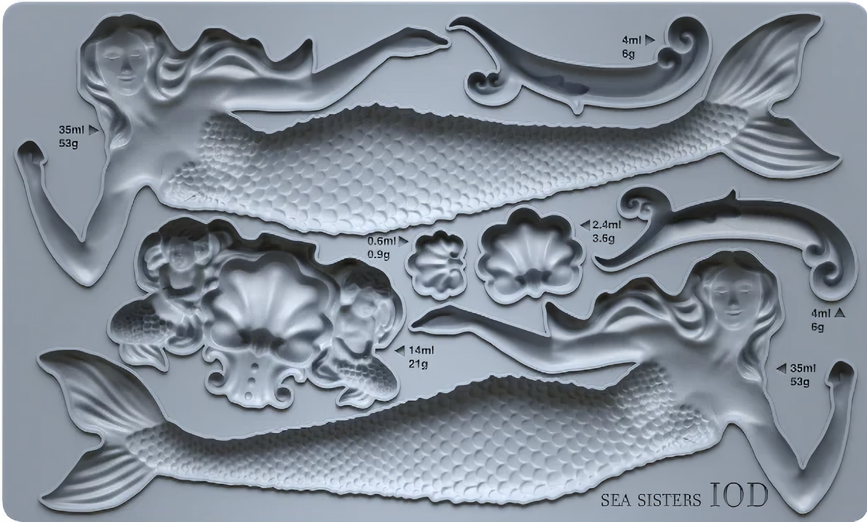 Sea Sisters Mould (Retired) by IOD - Iron Orchid Designs