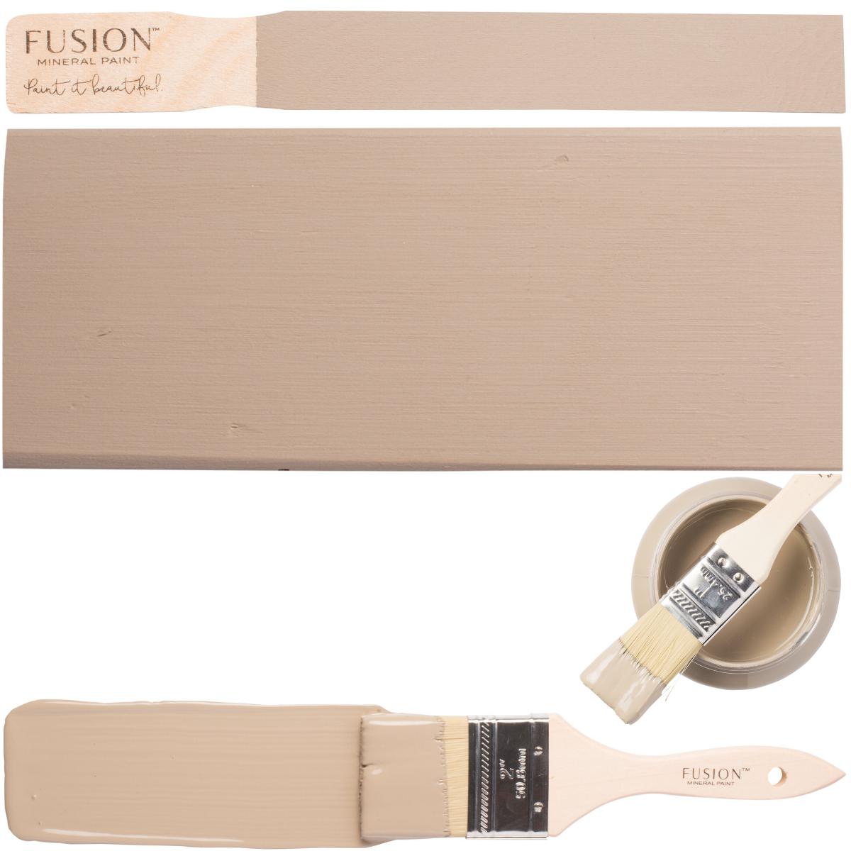 Algonquin by Fusion Mineral Paint in deep taupe with a subtle matte finish.