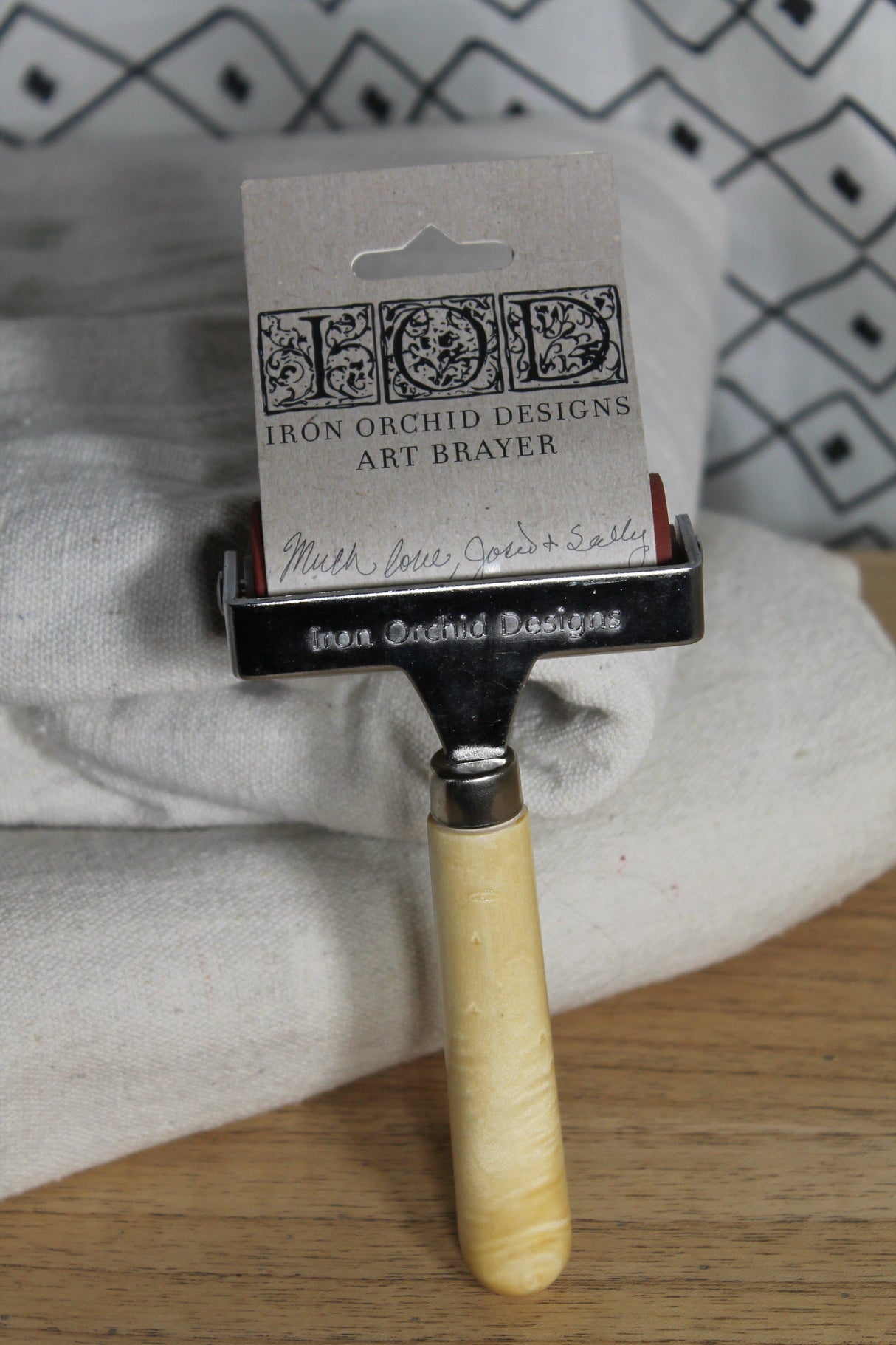 I.O.D. Art Brayer for Ink or Paint by Iron Orchid Designs, compatible with IOD Decor Stamps.