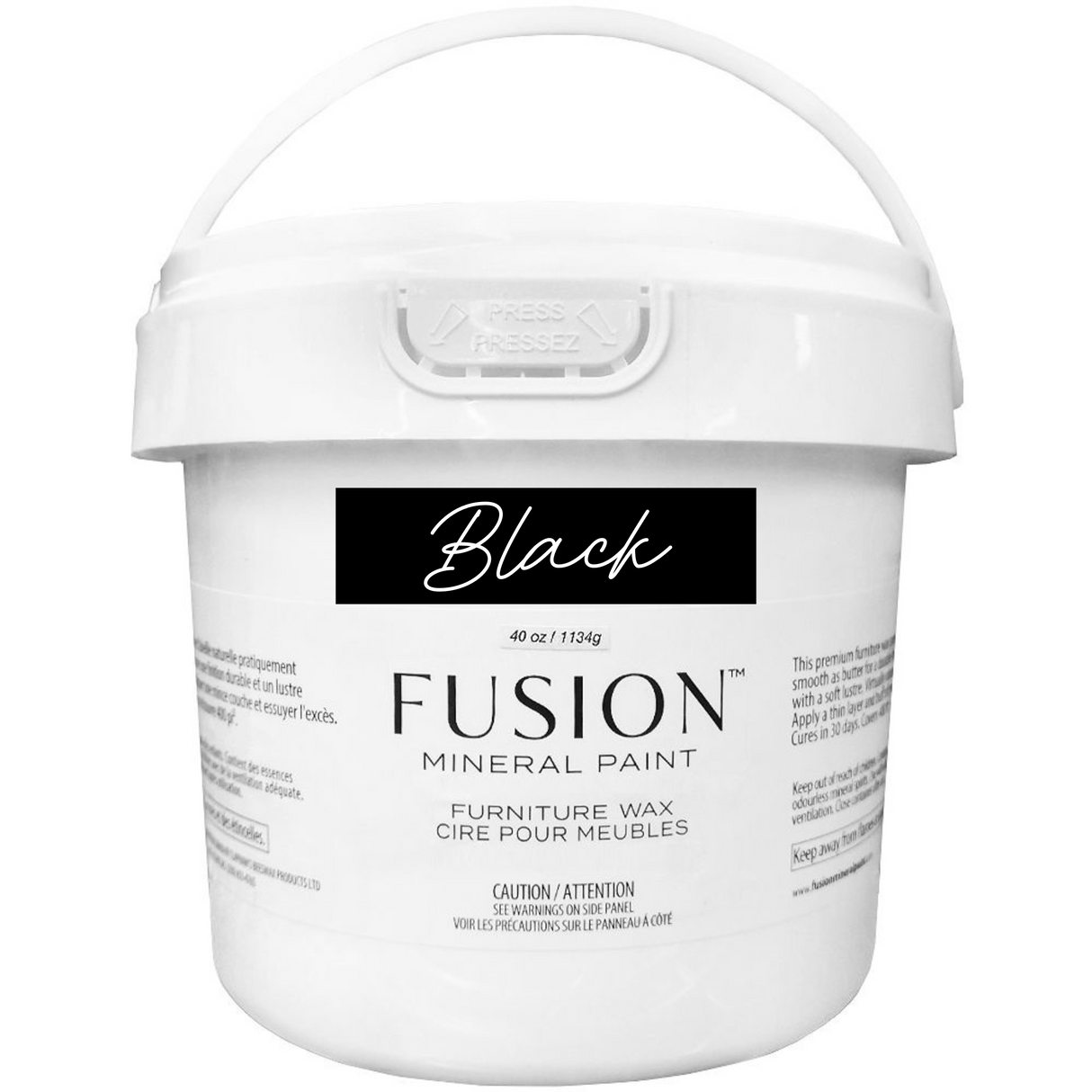 Black Furniture Wax by Fusion Mineral Paint @ The Painted Heirloom
