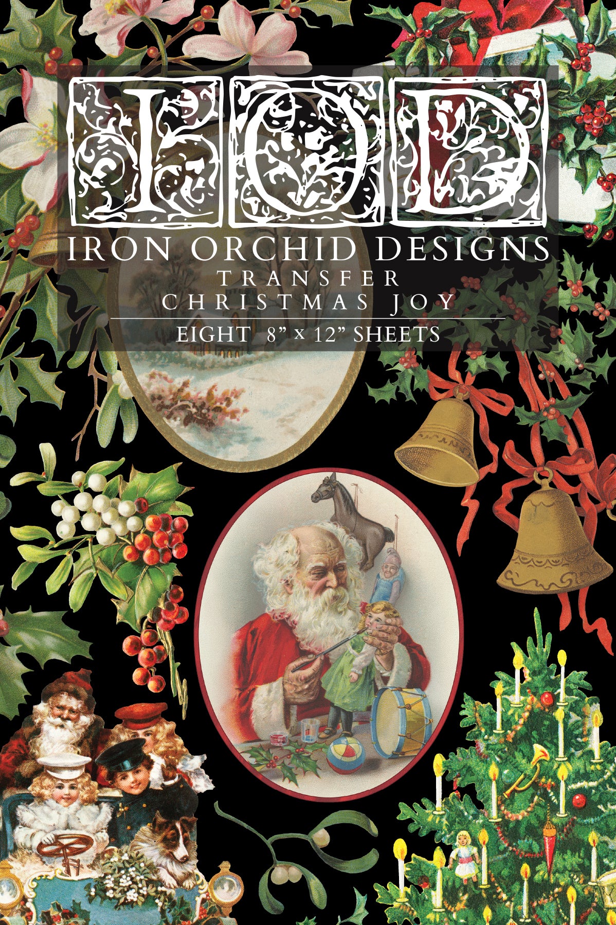 I.O.D. Christmas Joy Transfer 2025 featuring Victorian Christmas décor with Santa and tree.