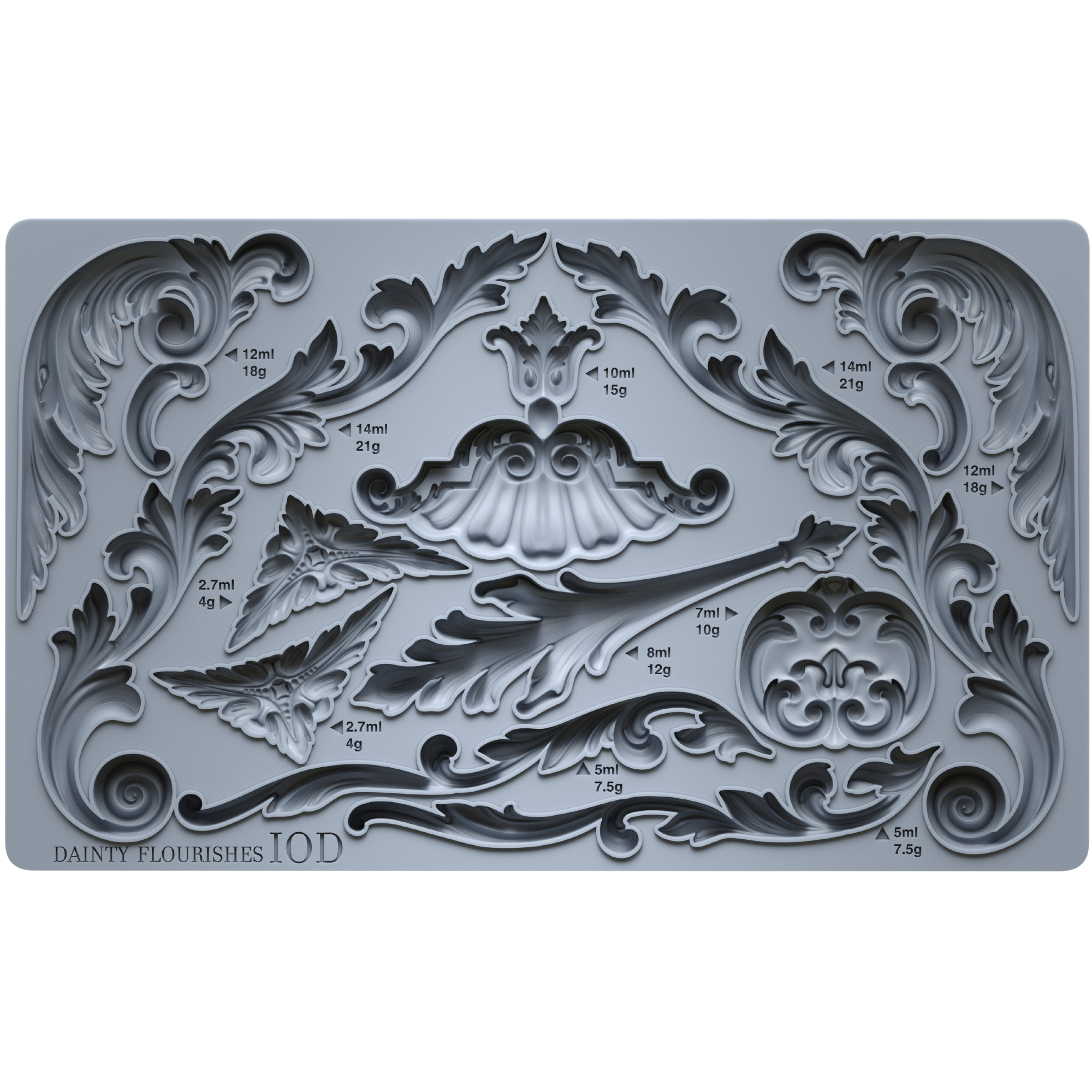 I.O.D. Dainty Flourishes Mould by IOD - Iron Orchid Designs Summer 2023 @ The Painted Heirloom