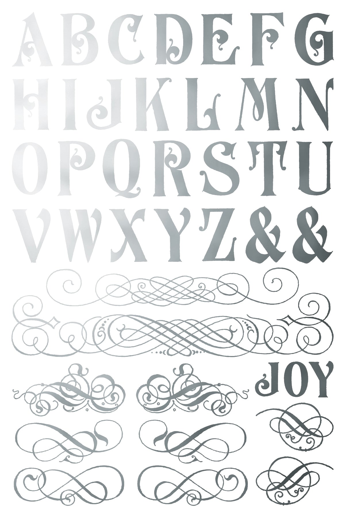 Figgy & Flourish Gilded Transfer by I.O.D., 2025 Limited Edition, elegant gray design on white background.