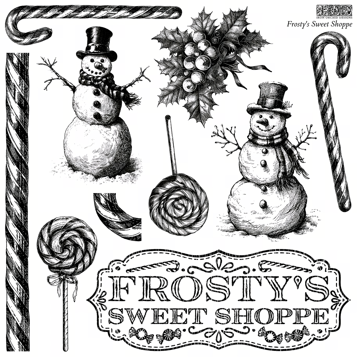 Frosty's Sweet Shoppe Stamp (2024 Limited Release) by IOD - Iron Orchid Designs-The Painted Heirloom
