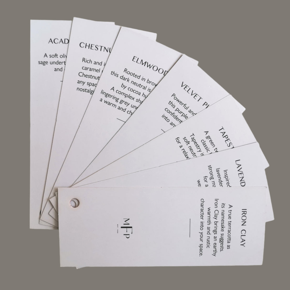 Fusion Mineral Paint True Color Fan Deck and Add-On Expansions, fanned on a metal ring with visible product info.