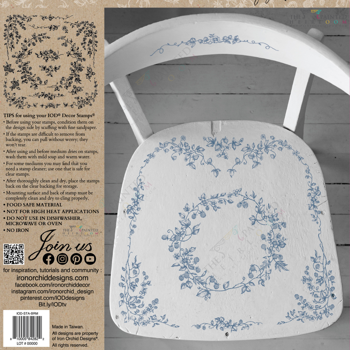 Brambles & Berries Stamp by IOD - Iron Orchid Designs
