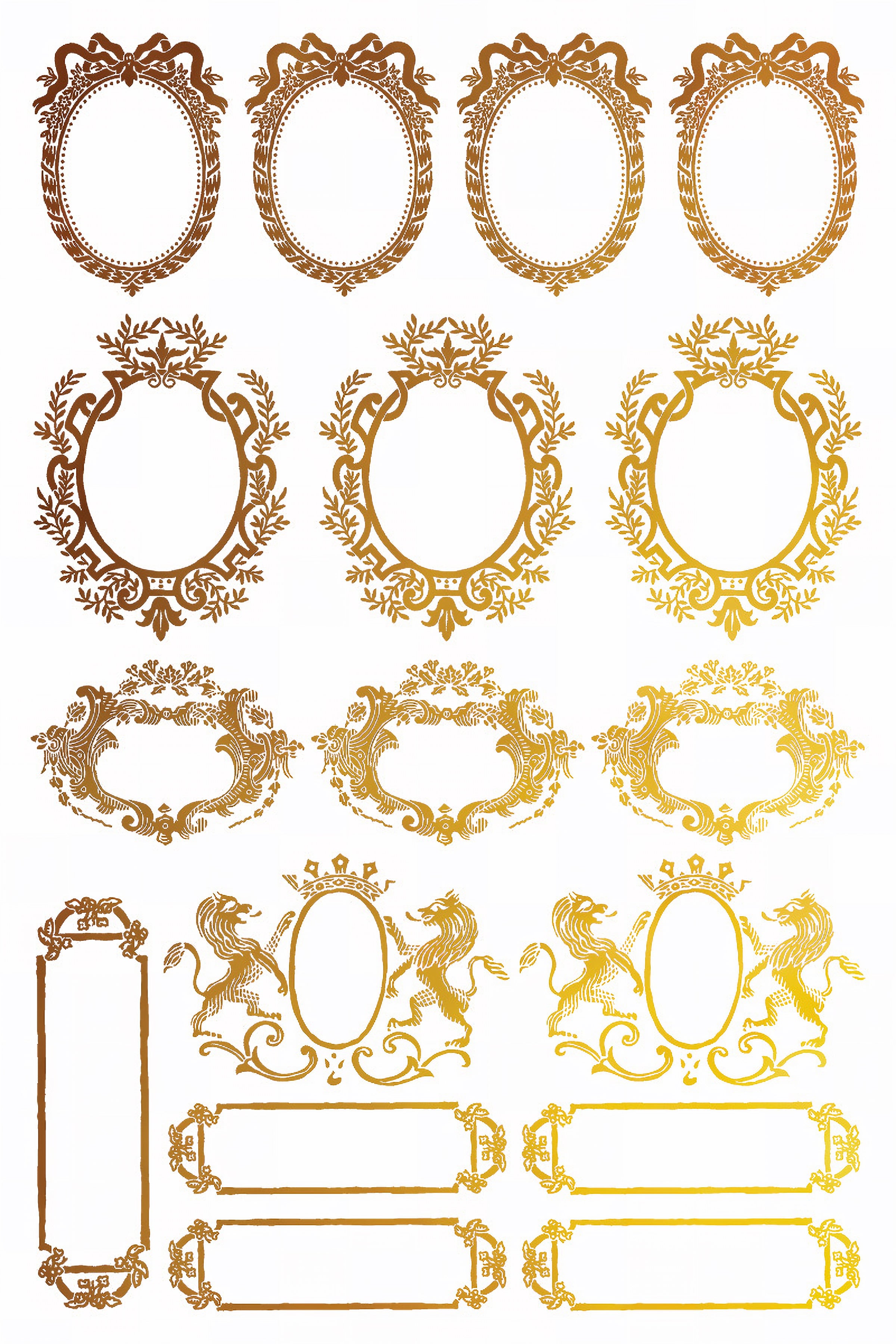 Petits Ornements Gilded Transfer by IOD - Iron Orchid Designs