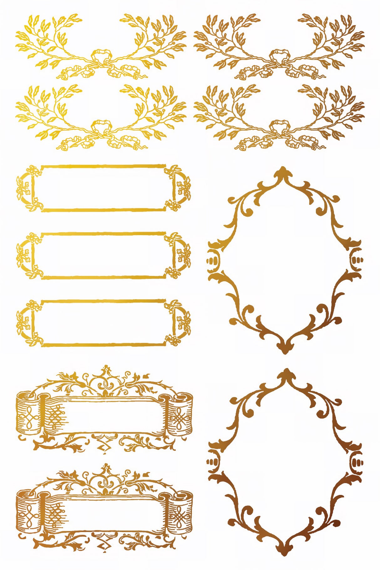 Petits Ornements Gilded Transfer by IOD - Iron Orchid Designs