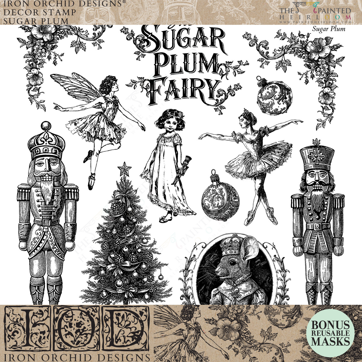 Sugar Plum Stamp (2025 Limited Release) by IOD - Iron Orchid Designs
