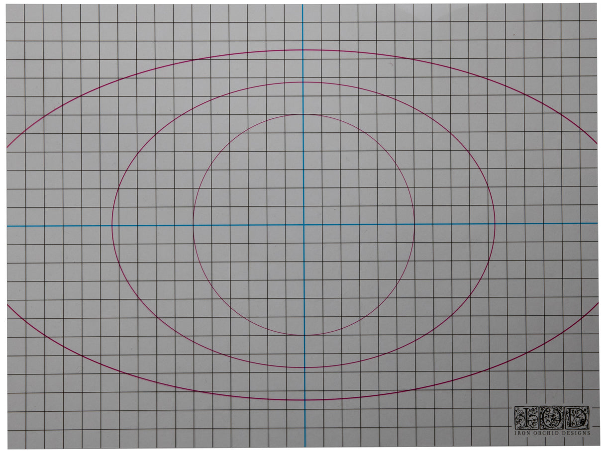 IOD Thin Mounts by I.O.D., gridded sheets with guidelines for reusable stamp or clear mounting.