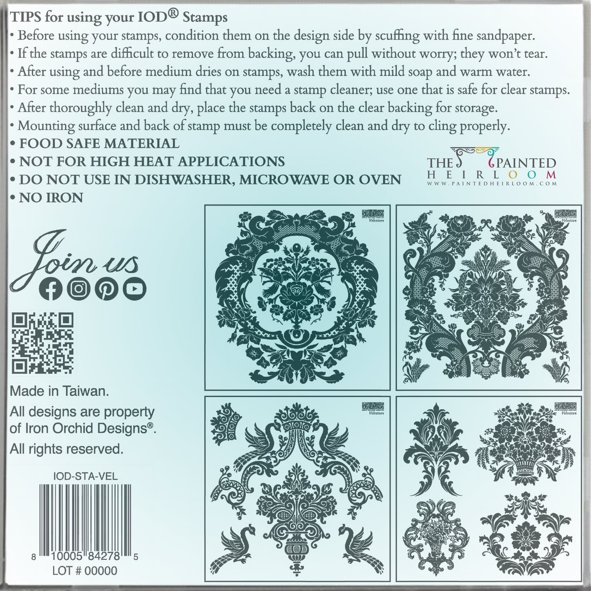 Velveteen Mini-Stamp by IOD - Iron Orchid Designs