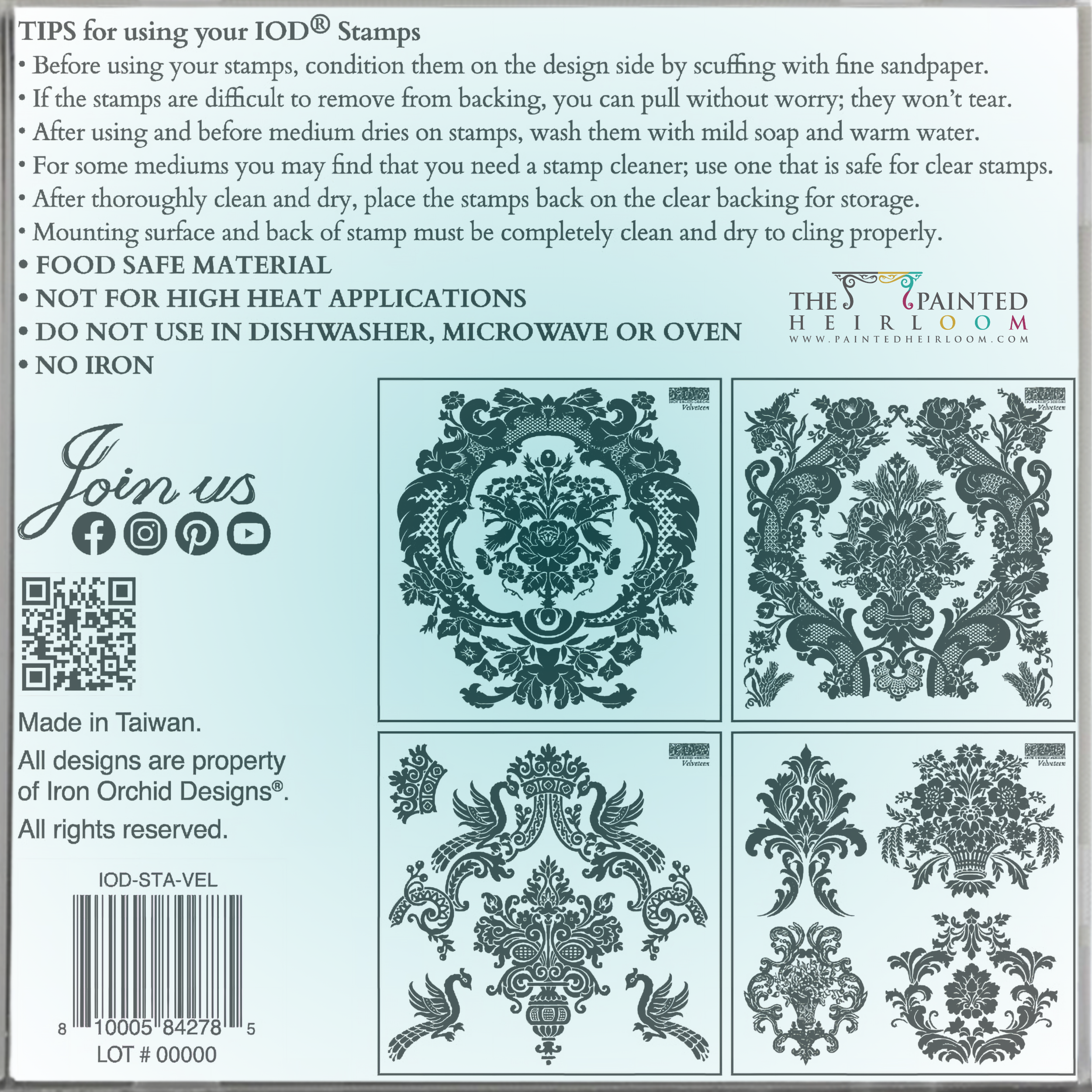 Velveteen Mini-Stamp by IOD - Iron Orchid Designs