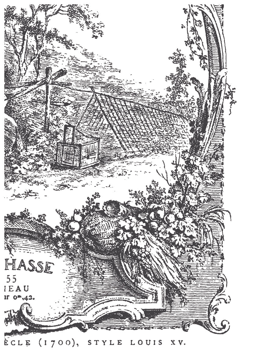 La Chasse Paint Inlay by IOD, black and white decorative design for furniture.