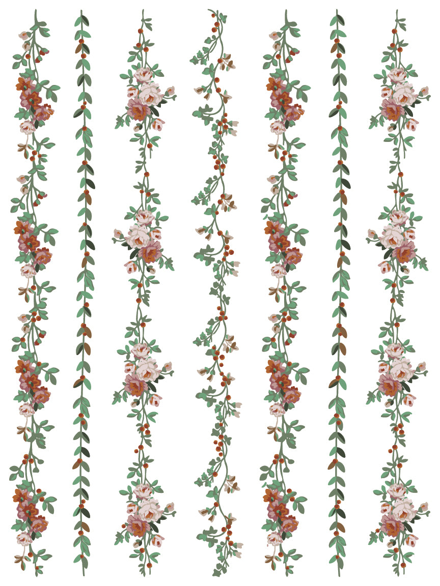 La Folie Paint Inlay by I.O.D. featuring French folk art style with floral vine design.
