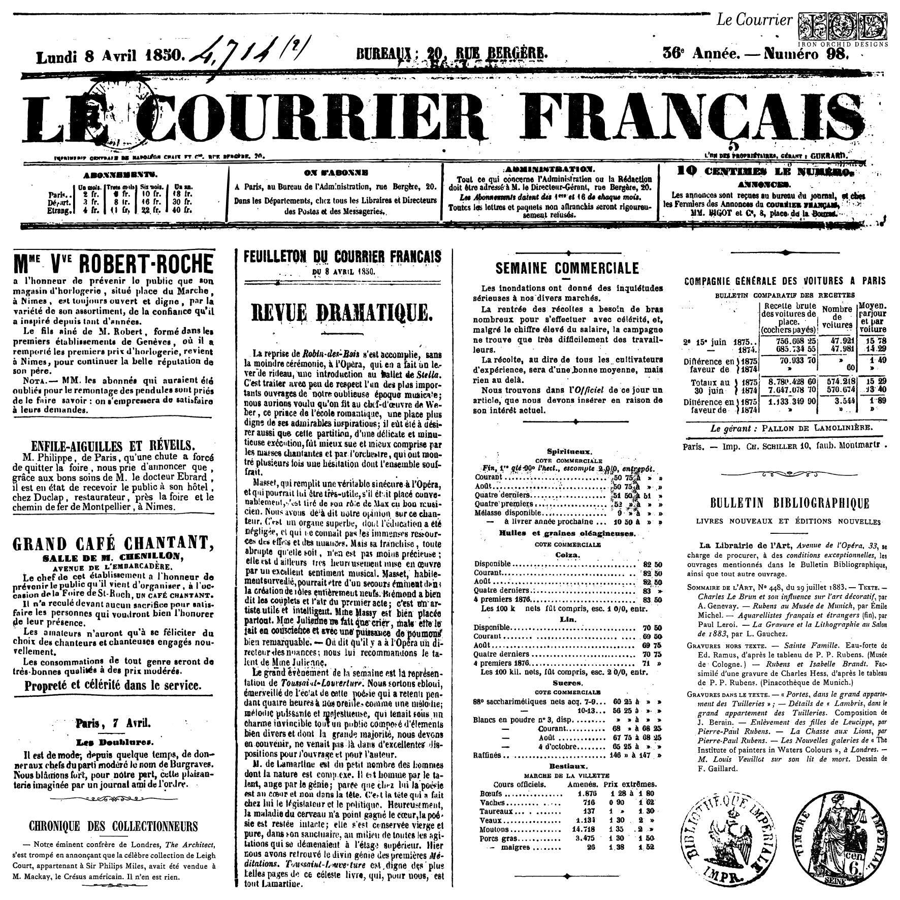 Le Courrier Decor Stamp by IOD - Iron Orchid Designs @ Painted Heirloom