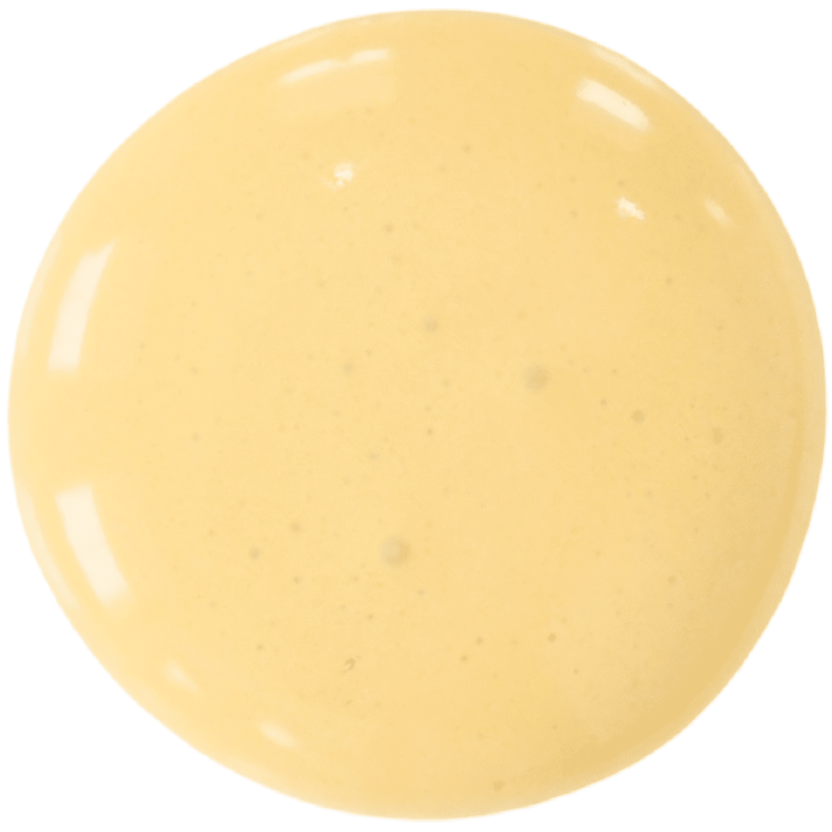 VOC-free Love Bug by Old Fashioned Milk Paint in a smooth, light yellow puddle on a white background.