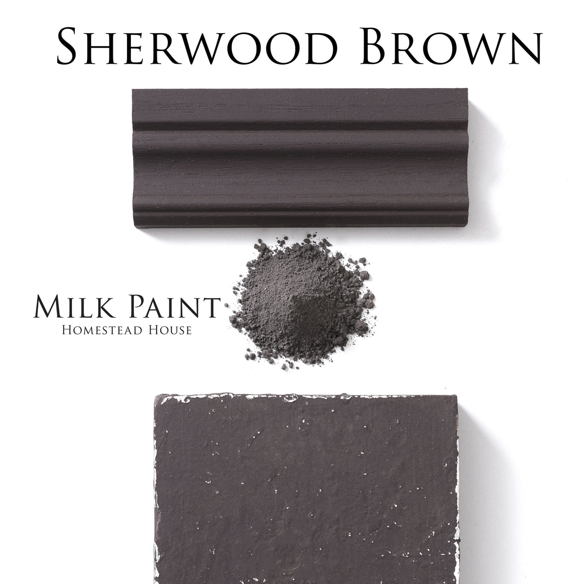 Fusion Mineral Paint Sherwood Brown wood stain container for restoring furniture with a paintable finish.