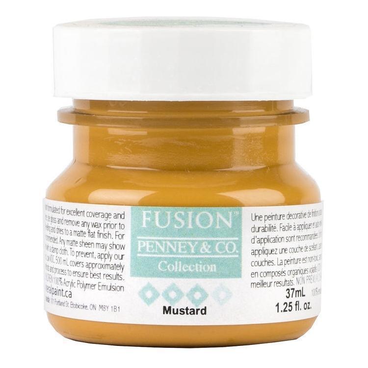 37ml jar of Mustard Fusion Mineral Paint by Fusion Mineral Paint for furniture projects.