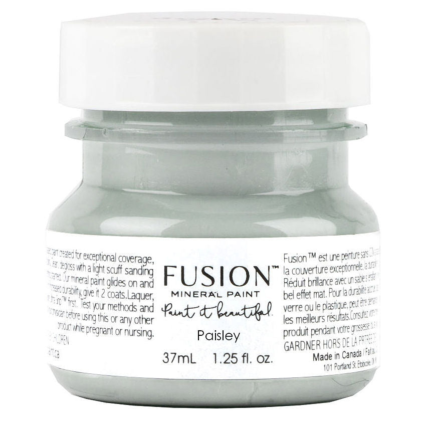 37mL Fusion Mineral Paint jar in Paisley with a white label and matte finish.
