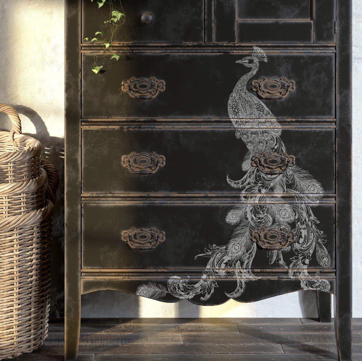Pavo Decor Stamp by IOD - Iron Orchid Designs (2 stamp set) *RETIRING* @ Painted Heirloom