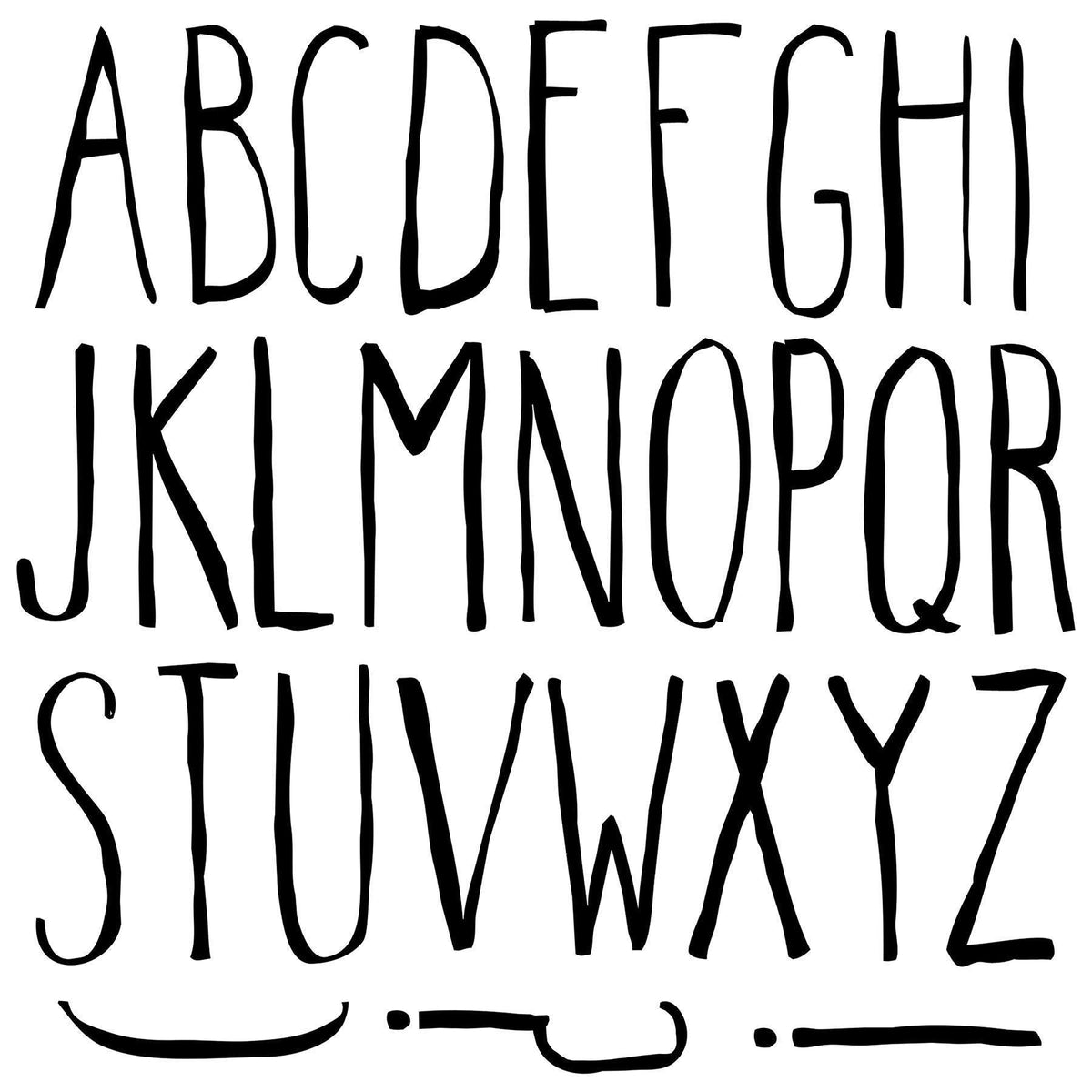 Hand-drawn uppercase Replacement Letters for IOD Farm Hand Stamp Set by I.O.D.
