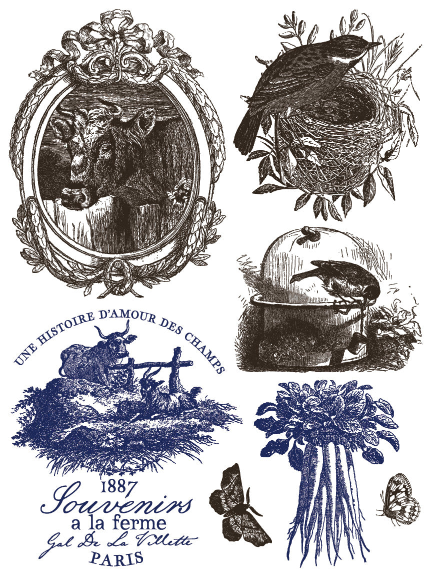 Hameau de la Reine Paint Inlay by IOD - Iron Orchid Designs-The Painted Heirloom