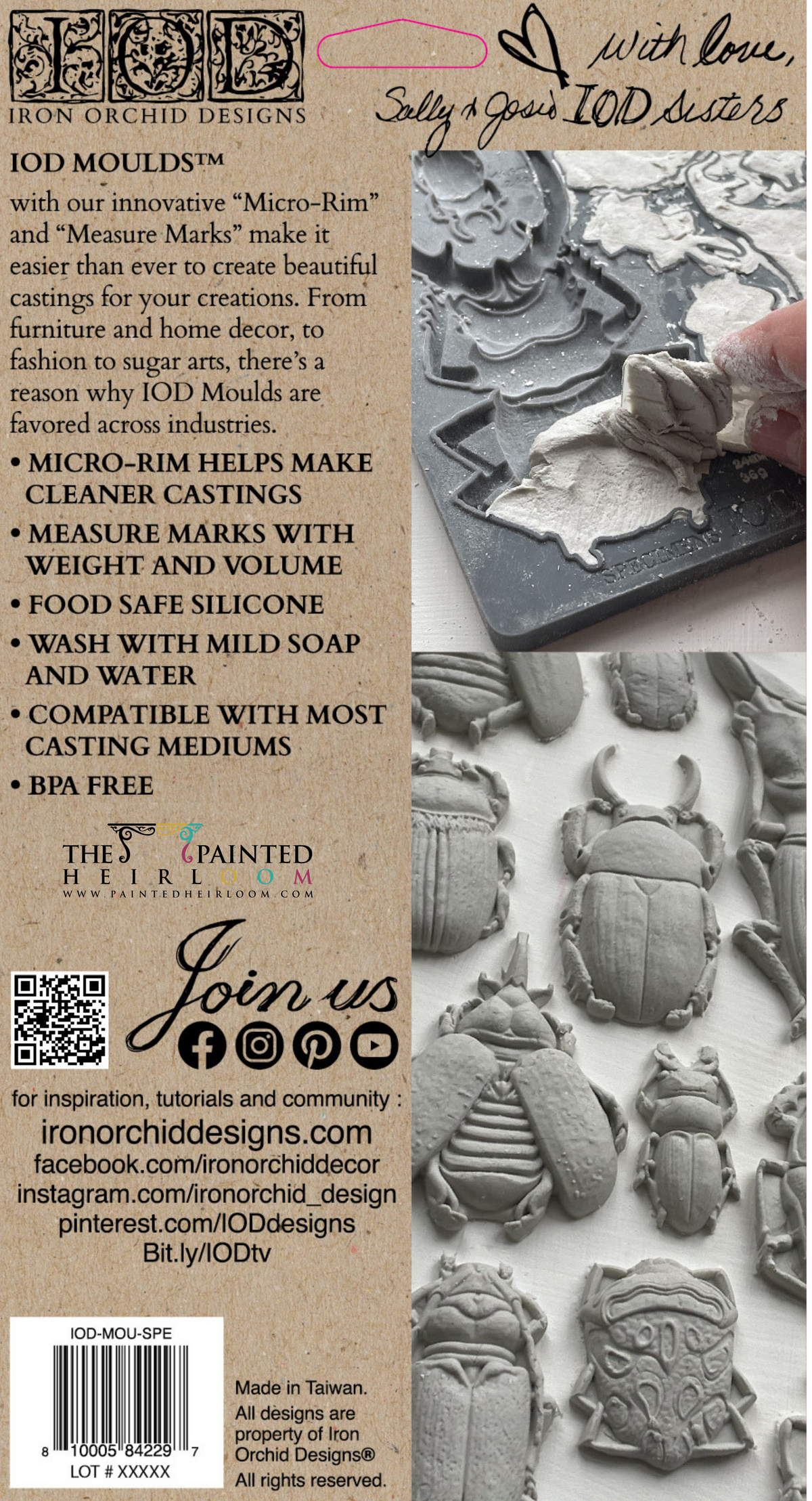 Specimens Mould by I.O.D., food-safe BPA-free silicone, beetle detail, volumetric markings, fits most mediums.