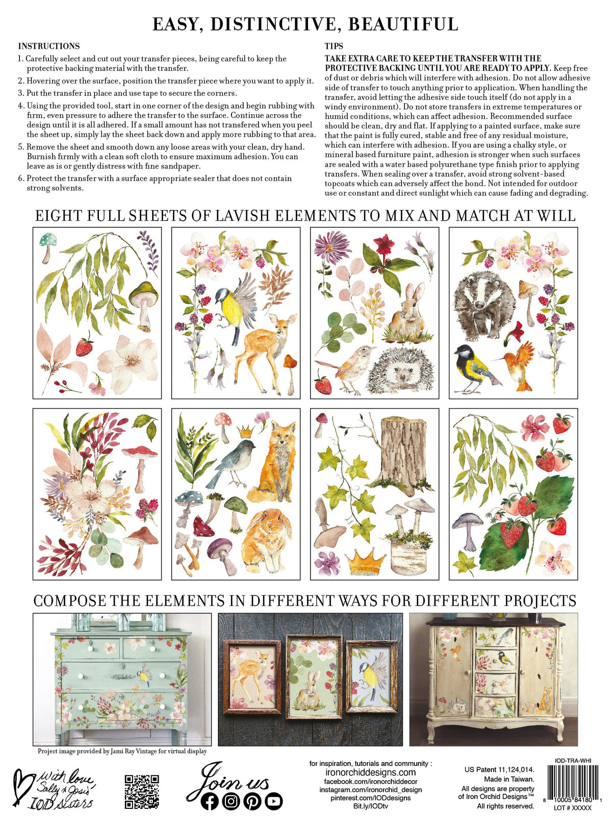 I.O.D. Whispering Willow Transfer by Iron Orchid Designs section selection prompt.