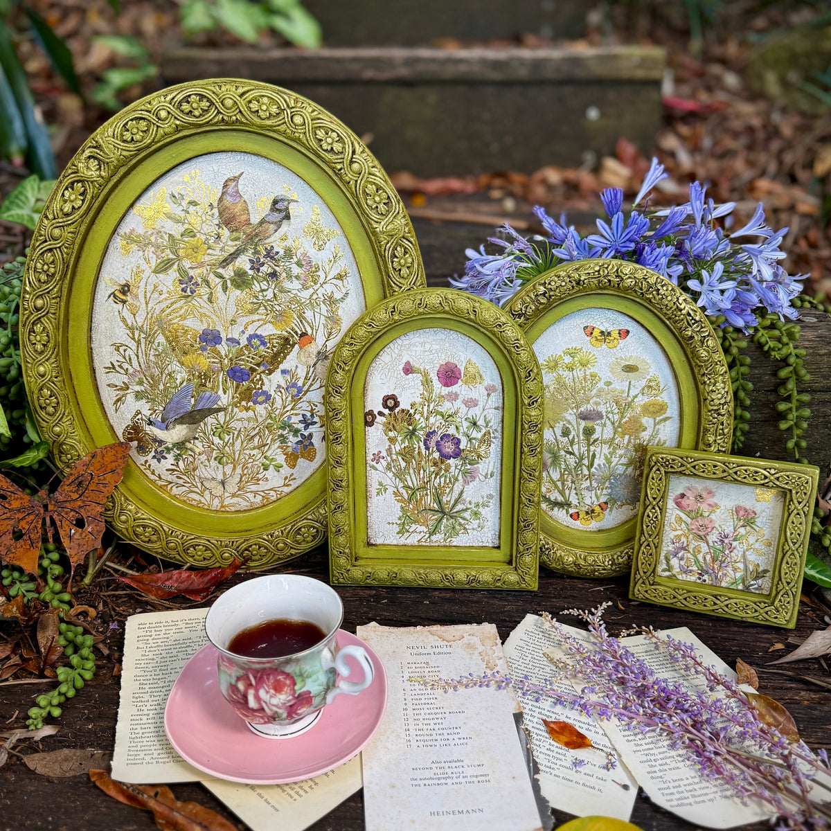 Wood Gallery Blanks by IOD frames, from I.O.D., suitable for painting and botanical-inspired craft projects.