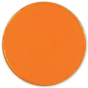 Notions Gilders Paste Wax, orange with thin yellow border and textured finish.