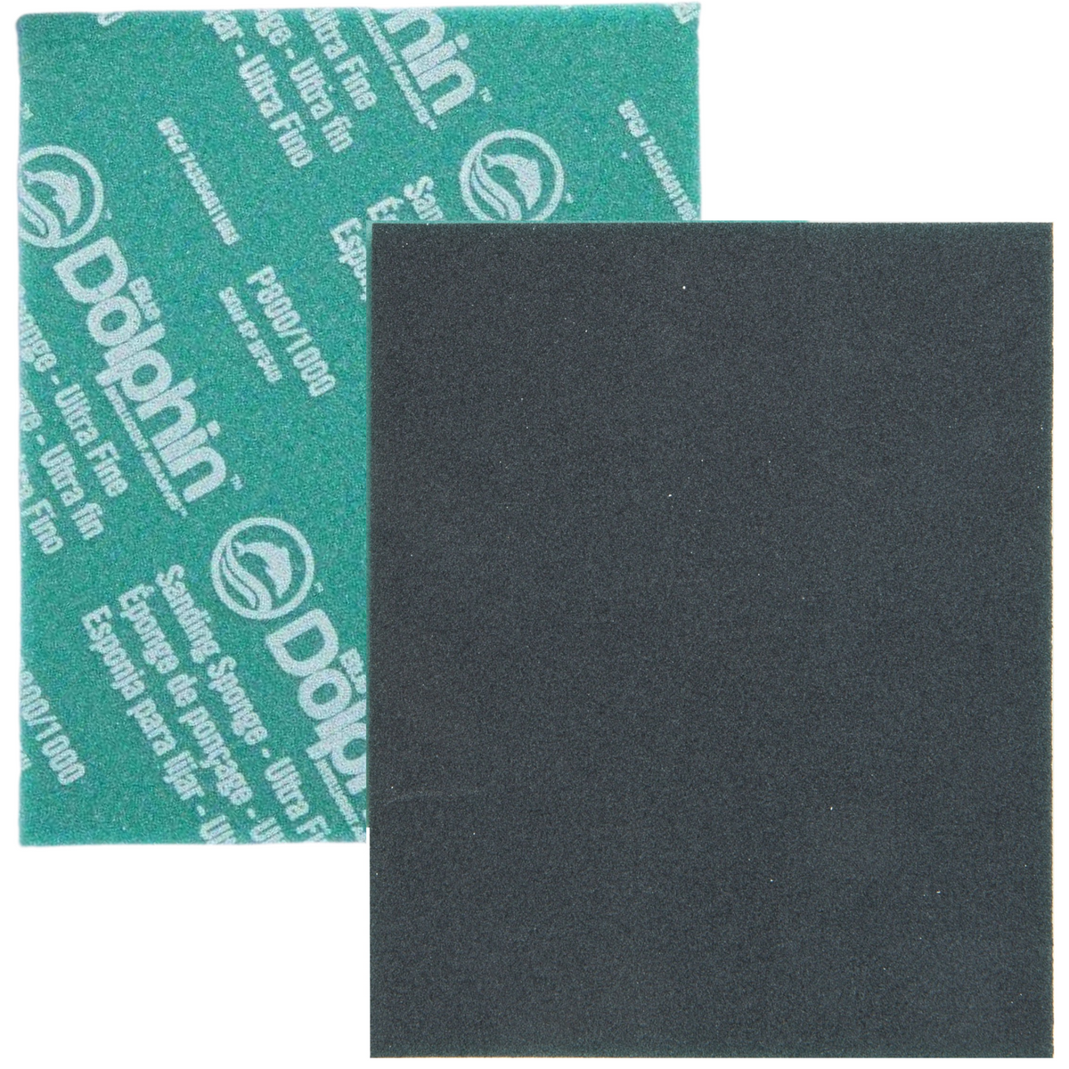 Fusion Mineral Paint P-Flex sponges, one green and one black, overlapping.