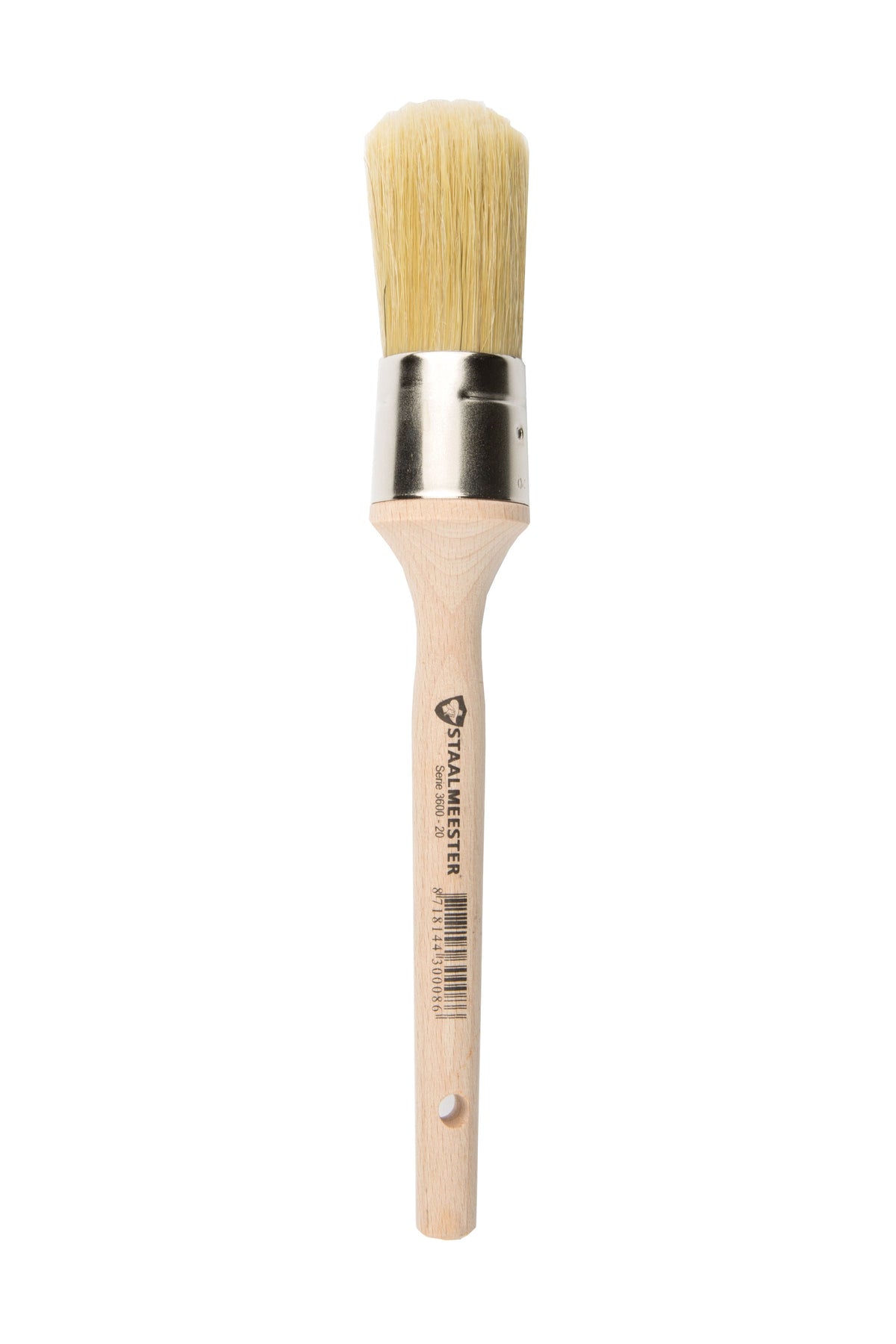 Staalmeester Round Wax Brush Series 3600 with natural bristles on a plain white background.