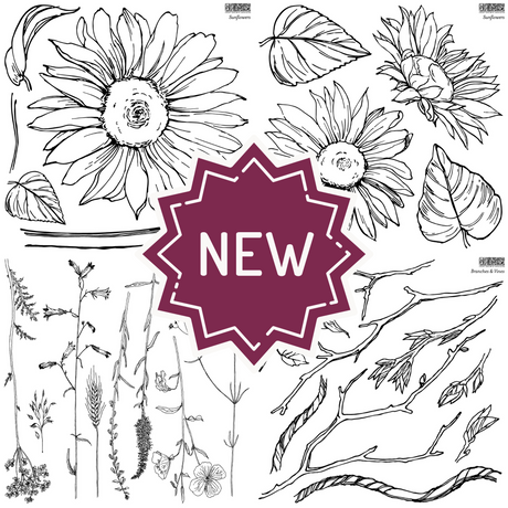 THREE *NEW* Stamps - Sunflowers, Branches, and Sprigs!