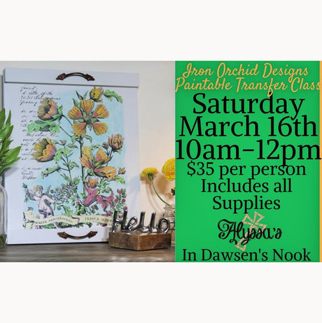 CLASS SIGN-UP - IOD Paintable Transfer Class @ Alyssa's