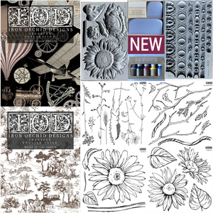 IOD June 2021 Recap - 3 Stamps - 2 Transfers - 2 Moulds - 1 Tool -  Chalk-Pack - Available for Pre-Order - Shipping June 24!