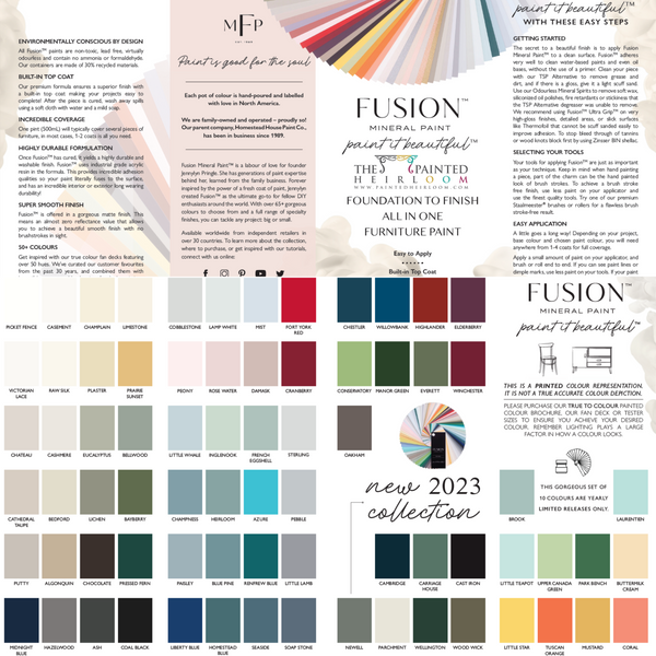 2023 Fusion Mineral Paint Information Color Brochure - FREE Digital Download